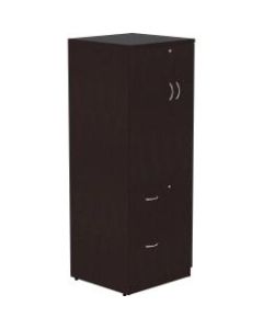 Lorell Essentials 66in Tall Storage Cabinet, Espresso