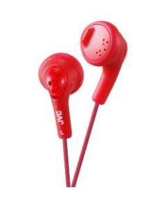 JVC Gumy HA-F160 Earphone - Stereo - Red - Mini-phone (3.5mm) - Wired - 16 Ohm - 15 Hz 20 kHz - Earbud - Binaural - Outer-ear - 3.28 ft Cable