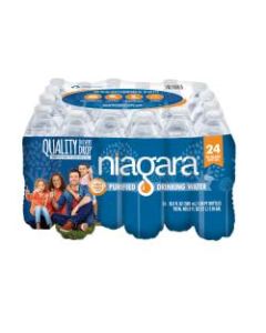 Niagara Purified Drinking Water Bottles, 16.9 Fl Oz, Pack Of 24 Bottles