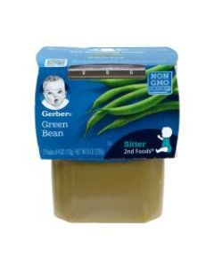 Gerber 2nd Foods Green Beans Baby Food Tubs, 4 Oz, 2 Tubs Per Pack, Case Of 8 Packs