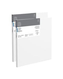 Winsor & Newton Professional Cotton-Stretched Traditional Canvases, 16in x 16in, White, Pack Of 2