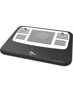 SIIG Ergonomic Multi-Angle Tilted Laptop Cooling Pad - Upto 17in Screen Size Notebook Support - 1 Fan(s) - 1700 rpm - Plastic, Aluminum - Black, Silver