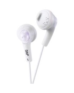JVC Gumy HA-F160 Earphone - Stereo - White - Mini-phone (3.5mm) - Wired - 16 Ohm - 15 Hz 20 kHz - Earbud - Binaural - Outer-ear - 3.28 ft Cable