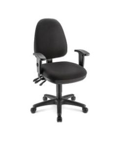 WorkPro Patriot Multifunction Ergonomic Fabric Task Chair, Black