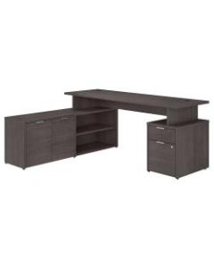 Bush Business Furniture Jamestown L-Shaped Desk With Drawers, 72inW, Storm Gray, Standard Delivery