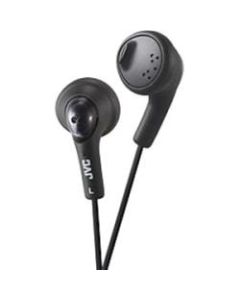JVC Gumy HA-F160 Earphone - Stereo - Black - Mini-phone (3.5mm) - Wired - 16 Ohm - 15 Hz 20 kHz - Earbud - Binaural - Outer-ear - 3.28 ft Cable
