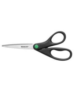 Westcott KleenEarth Recycled Stainless-Steel Scissor, 8in, Pointed, Black