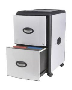 Storex 100% Recycled File Drawer With Casters, Gray/Black