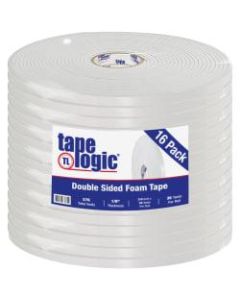 Tape Logic 5600 Double-Sided Foam Tape, 0.75in x 108ft, White, Case Of 16