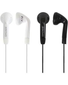 Koss KE7 Earbuds - Stereo - Black, White - Mini-phone (3.5mm) - Wired - 16 Ohm - 60 Hz 20 kHz - Earbud - Binaural - In-ear - 4 ft Cable
