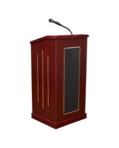 Oklahoma Sound Prestige Sound Lectern With Wireless Tie Clip/Lavalier Microphone, Mahogany