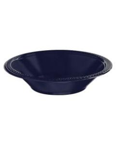 Amscan 12 Oz Plastic Bowls, 1-1/2in x 7-1/2in, True Navy, 20 Bowls Per Pack, Set Of 4 Packs