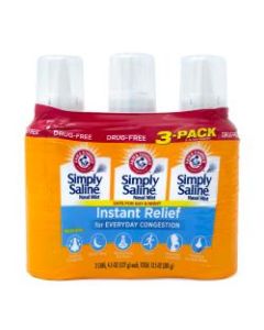 ARM & HAMMER Simply Saline Instant Relief Nasal Sprays, 4.5 Oz, Pack Of 3 Sprays