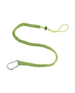 Ergodyne Squids 3100 Extended Single-Carabiner Tool Lanyards, 10 Lb, 54in, Lime, Pack Of 6 Lanyards