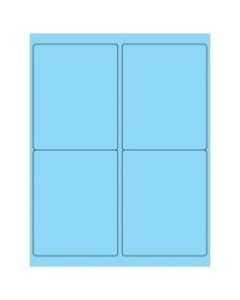 Office Depot Brand Labels, LL181BE, Rectangle, 4in x 5in, Pastel Blue, Case Of 400