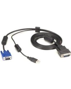 Black Box KVM Switch Cable - VGA and USB to HD26 - 6 ft KVM Cable for KVM Switch - First End: 1 x HD-26 Male - Second End: 1 x Type A Male USB, Second End: 1 x Male VGA
