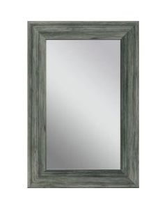 PTM Images Framed Mirror, Wooden, 36inH x 24inW, Stone Gray