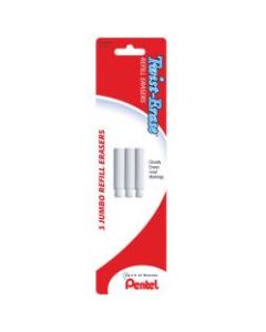 Pentel Twist-Erase Mechanical Pencil Eraser Refills, Pack Of 3
