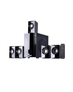 BeFree Sound BFS-430 5.1-Channel Bluetooth Surround Sound Speaker System, 18inH x 22inW x 12-1/2inD, Black, 99595497M