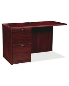 Lorell Prominence 2.0 Return Desk, Left, 48inW x 24inD, Mahogany