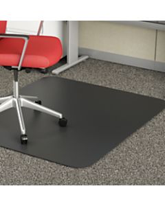 Deflect-O Chair Mat For Medium-Pile Carpet, Rectangular, 36inW x 48inD, Black