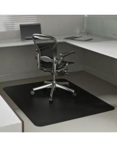 Deflect-O Chair Mat For Low-Pile Carpets, For Commercial-Grade Carpeting, 46inW x 60inD, Black