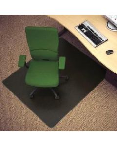 Deflect-O EconoMat Vinyl Chair Mat For Hard Floors, Rectangular, 45inW x 53inD, Black
