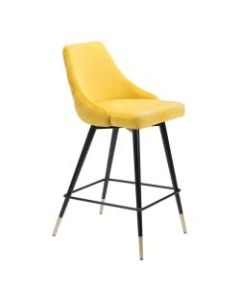 Zuo Modern Piccolo Counter Chair, Yellow/Black