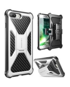 i-Blason Transformer Carrying Case (Holster) Apple iPhone 8 Plus Smartphone - White - Impact Resistant Exterior, Shock Absorbing Interior - Polycarbonate - Holster, Belt Clip