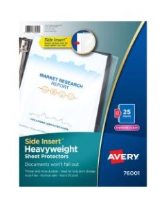 Avery Side Insert Sheet Protectors - For Letter 8 1/2in x 11in Sheet - Clear - Polypropylene - 25 / Pack