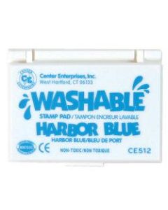 Center Enterprise Washable Stamp Pads, 2 1/4in x 3 3/4in, Harbor Blue, Pack Of 6