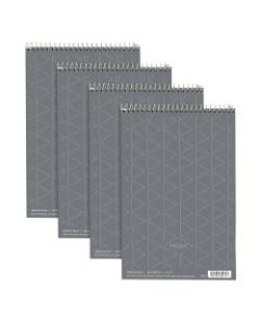 TOPS Prism+ Color Steno Notebooks, 6in x 9in, Gregg Ruled, 30% Recycled, 80 Sheets, Gray, Pack Of 4