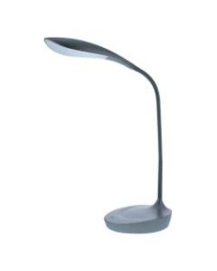 Bostitch Gooseneck LED Desk Lamp, 10-1/4inH, Gray