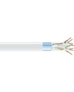 Black Box CAT6 400-MHz Solid Bulk Cable F/UTP CMP Plenum WH 1000FT Spool - 1000 ft Category 6 Network Cable for Network Device - Bare Wire - Bare Wire - 1 Gbit/s - Shielding - CMP - 24 AWG - White - TAA Compliant