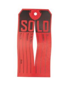 Avery Sold Marking Tags, 2 7/16in x 4 13/16in, Red/Black, Box Of 500