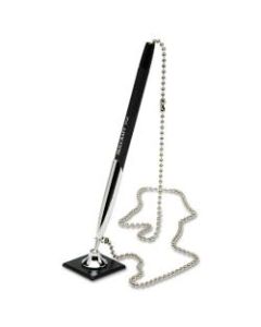 SKILCRAFT Chain Pen With Holder And Base, Medium Point, Black Barrel, Black Ink (AbilityOne 7520-01-463-1990)