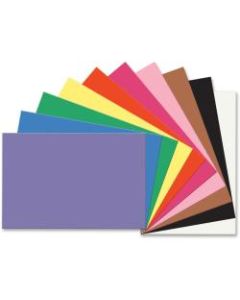 SunWorks Construction Paper - Multipurpose - 36in x 24in - 50 / Pack - Assorted, Blue, Brown, Holiday Green, Orange, Pink, Scarlet, Violet, White, Yellow