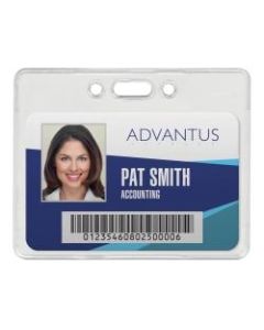 Advantus Proximity Badge Holder, Horizontal, 3in x 3-3/4in, Pack of 50