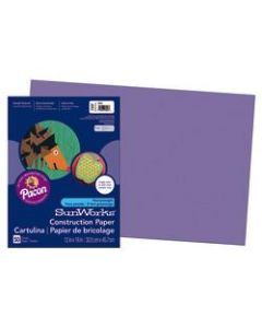 SunWorks Construction Paper, 12in x 18in, Violet, Pack Of 50