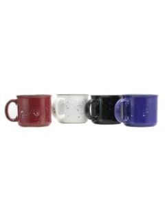 Gibson Home Altaic 4-Piece Speckle Glaze Mug Set, 17 Oz, Assorted Colors