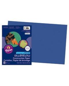 SunWorks Construction Paper, 12in x 18in, Dark Blue, Pack Of 50