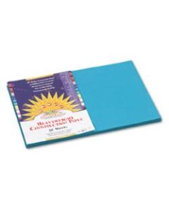 SunWorks Construction Paper - 18in x 12in - 50 / Pack - Turquoise