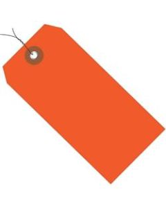 Office Depot Brand Prewired Plastic Shipping Tags, 6 1/4in x 3 1/8in, Orange, Case Of 100