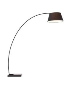 Zuo Modern Vortex Floor Lamp, 74-13/16inH, Black Shade/Black Base