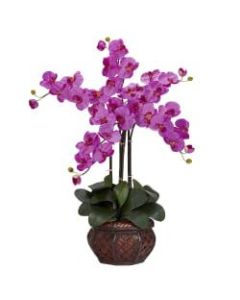 Nearly Natural 31inH Silk Phalaenopsis Arrangement With Decorative Pot, Orchid