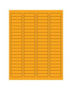 Office Depot Brand Labels, LL170OR, Rectangle, 1 3/4in x 1/2in, Fluorescent Orange, Case Of 8,000
