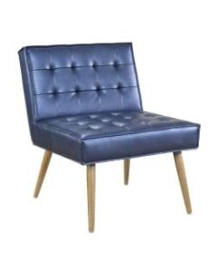 Office Star Avenue Six Amity Tufted Accent Chair, Sizzle Azure/Silver
