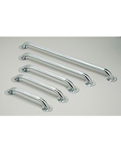 Medline Knurled Grab Bars, 18in, Chrome, Case Of 3