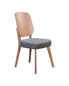 Zuo Modern Alberta Dining Chairs, Dark Gray/Walnut, Set Of 2 Chairs