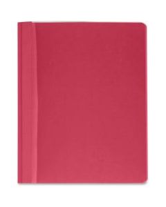 Business Source Letter Report Cover - 8 1/2in x 11in - 100 Sheet Capacity - 3 x Prong Fastener(s) - Red - 25 / Box